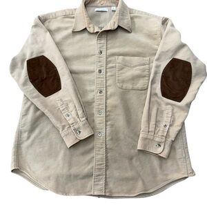 Men's Turnbury flannel button down shirt in khaki EUC Size XL